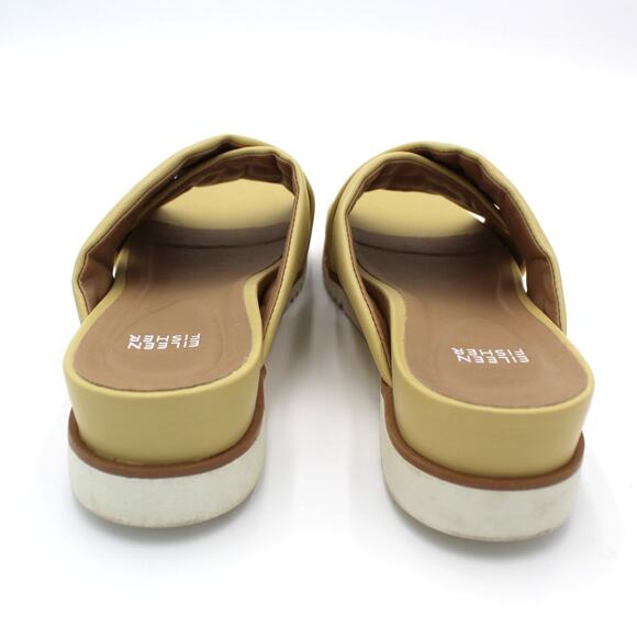 Eileen Fisher Sandals Womens Size 10 Yellow Slip On Slide Platform Comfort Shoes - Picture 5 of 8